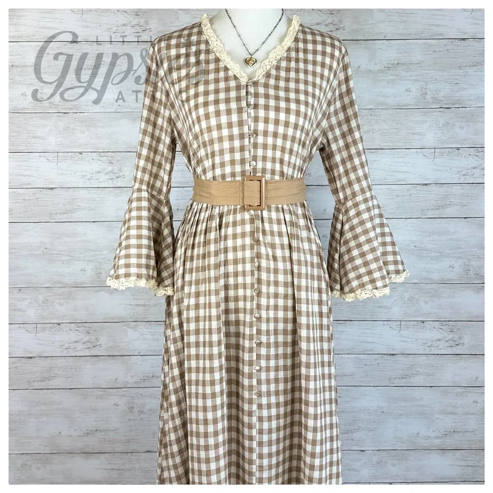 POL DISCOUNTED Farmhouse Vintage Prairie Dress - Picture 3 of 15